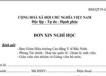 Hướng dẫn sinh viên xin nghỉ học