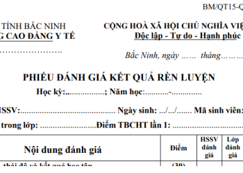 Hướng dẫn Sinh viên và tập thể lớp xét điểm Rèn luyện