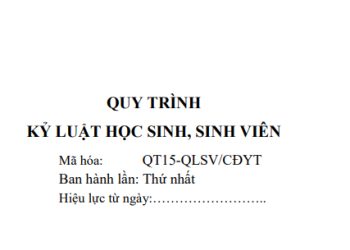 Hướng dẫn thực hiện quy trình Kỷ luật Sinh viên