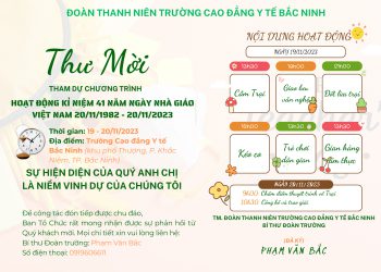 Thư mời Tham dự chương trình Hoạt động Kỉ niệm 41 năm ngày Nhà giáo Việt Nam
