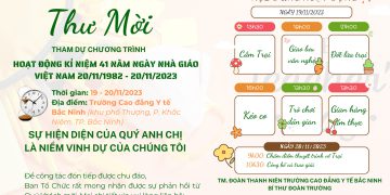 Thư mời Tham dự chương trình Hoạt động Kỉ niệm 41 năm ngày Nhà giáo Việt Nam