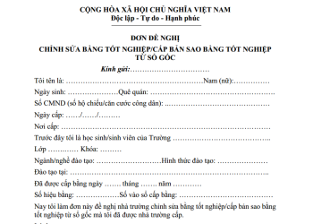 Hướng dẫn sinh viên làm thủ tục Cấp lại bảng điểm, Bản sao Bằng tốt nghiệp
