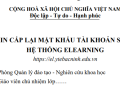 Hướng dẫn cấp lại mật khẩu tài khoản elearning