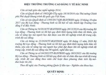 CHUẨN ĐẦU RA CÁC NGÀNH ĐÀO TẠO TRÌNH ĐỘ CAO ĐẲNG