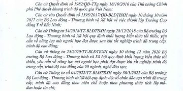 CHUẨN ĐẦU RA CÁC NGÀNH ĐÀO TẠO TRÌNH ĐỘ CAO ĐẲNG