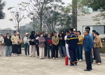 Tập huấn phòng cháy, chữa cháy và cứu nạn, cứu hộ tại trường Cao đẳng Y tế Bắc Ninh năm 2026.