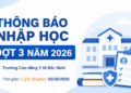 Thông báo nhập học đợt 3 năm 2026